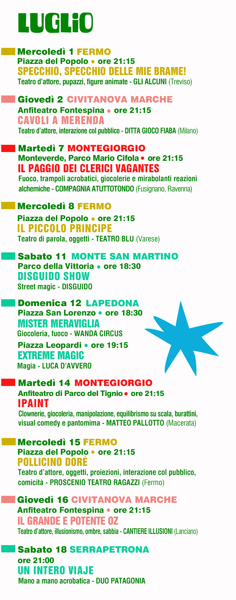Programma Luglio (1ª parte)