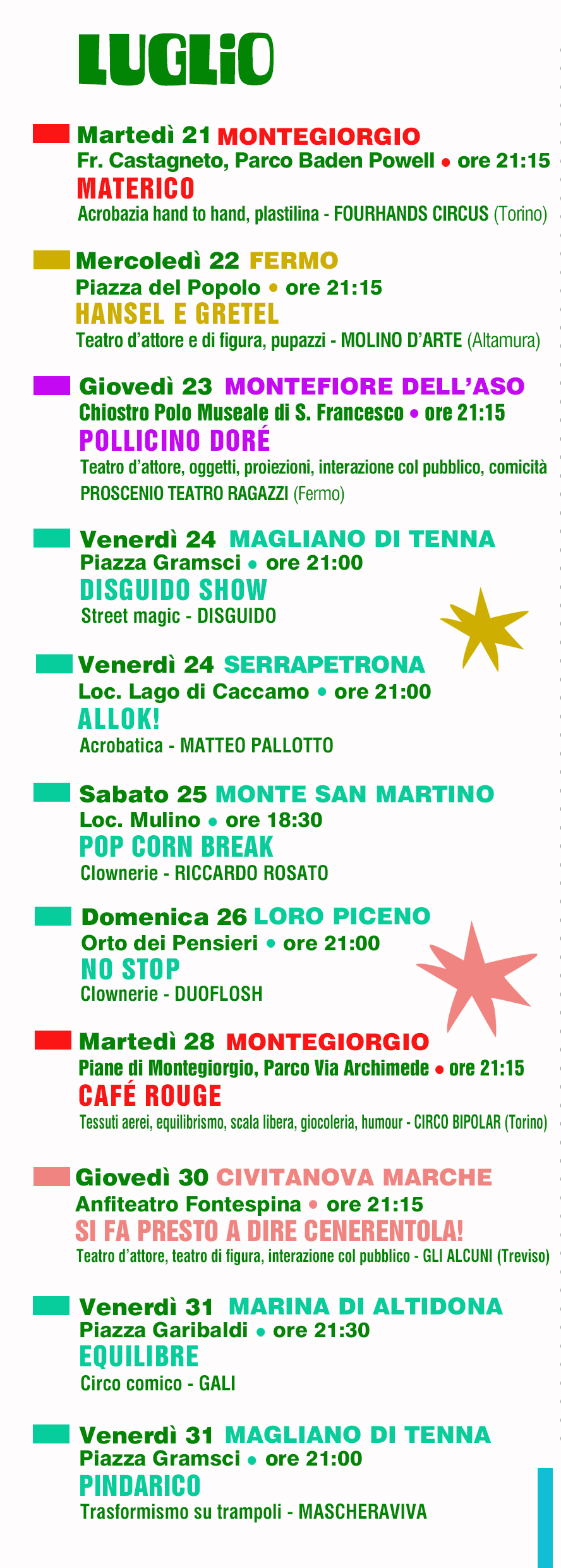 Programma Luglio (2ª parte)