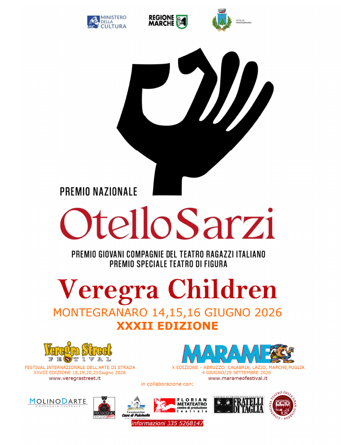 Locandina Premio Nazionale Otello Sarzi - XXXII Edizione - Montegranaro 14-15-16 Giugno 2026