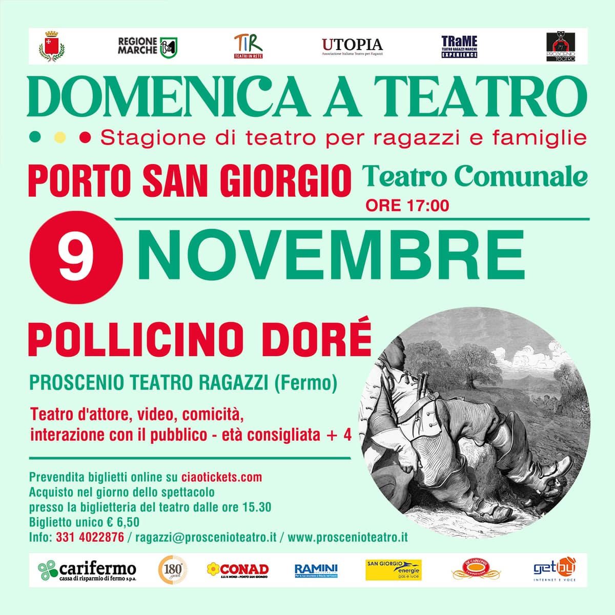 Quadrotto social spettacolo in cartellone